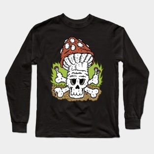 poison mushroom skull. Long Sleeve T-Shirt